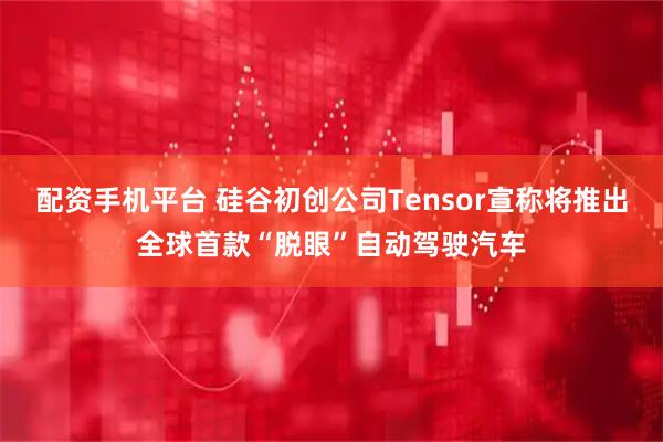 配资手机平台 硅谷初创公司Tensor宣称将推出全球首款“脱眼”自动驾驶汽车